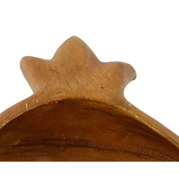 Vintage Monkey Pod Pineapple Wooden Bowl Salad Set 7 Pieces Tiki Beach - Picture 7 of 11